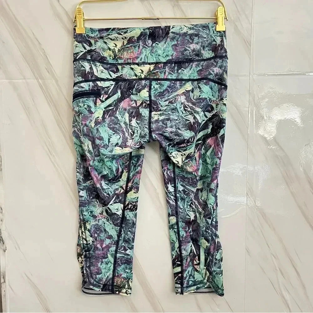 Lululemon Run Top Speed Crop Iridescent Multi Size 6 - Picture 4 of 14